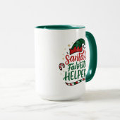 Festive Santa Helper Christmas Combo Mug マグカップ (正面右)