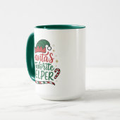 Festive Santa Helper Christmas Combo Mug マグカップ (正面左)