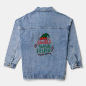 Festive Santa Helper Christmas Women Denim Jacket デニムジャケット (裏面)
