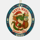 Festive Santa Mahj Ornament  セラミックオーナメント (左)