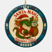 Festive Santa Mahj Ornament  セラミックオーナメント (裏面)