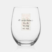 Festive Santa Mahj Wine Glass ステムなしワイングラス (裏面)