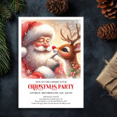 Festive Santa Rudolph Christmas Celebration Invite 招待状