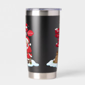 Festive Santa Signpost 11 oz Dual Tone Ceramic Mug 保温保冷タンブラー (左面)