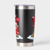 Festive Santa Signpost 11 oz Dual Tone Ceramic Mug 保温保冷タンブラー (右面)