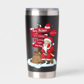 Festive Santa Signpost 11 oz Dual Tone Ceramic Mug 保温保冷タンブラー (背面)