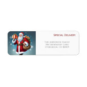Festive Santa Special Delivery Return Address ラベル (正面)