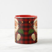 Festive Santa Zipper | Plaid Christmas Drinkware マグカップ (中央)