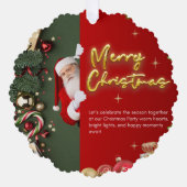 Festive Scalloped Ornament Card – Holiday オーナメントカード (正面)