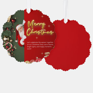 Festive Scalloped Ornament Card – Holiday オーナメントカード