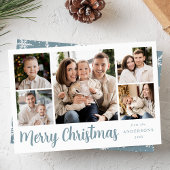 Festive Script 5 Photo Collage シーズンカード