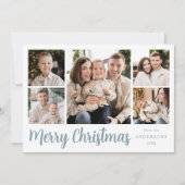 Festive Script 5 Photo Collage シーズンカード (正面)