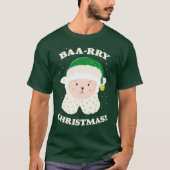 Festive Sheep Says Baa-rry Christmas! Tシャツ (正面)