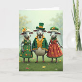 Festive Sheep Springtime Card カード (正面)