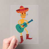 Festive Skeleton Guitar Player アクリル招待状 (インサイチュ (ポータブル))