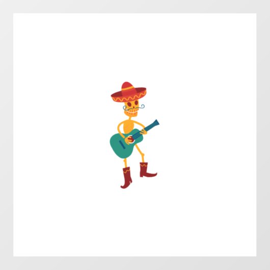 Festive Skeleton Guitar Player ウィンドウサイン (シート)