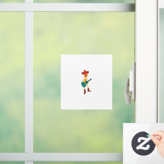 Festive Skeleton Guitar Player ウィンドウサイン (ホーム)