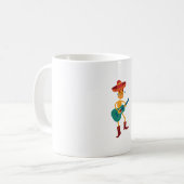 Festive Skeleton Guitar Player コーヒーマグカップ (正面左)