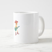 Festive Skeleton Guitar Player ジャンボコーヒーマグカップ (正面右)