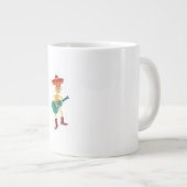 Festive Skeleton Guitar Player ジャンボコーヒーマグカップ (正面右)