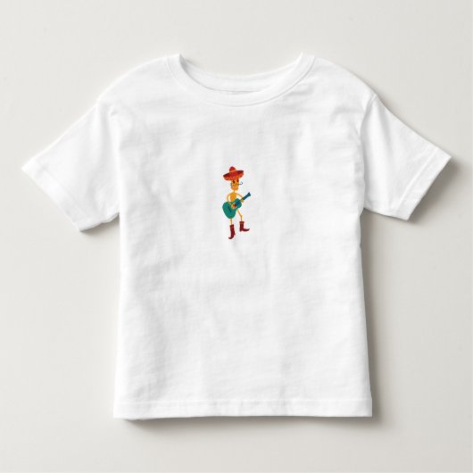 Festive Skeleton Guitar Player トドラーTシャツ (正面)