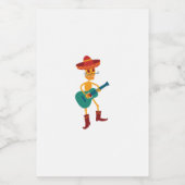 Festive Skeleton Guitar Player フードラベル (シングルラベル)