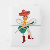 Festive Skeleton Guitar Player ラッピングペーパーシート (インサイチュ)