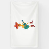 Festive Skeleton Guitar Player 横断幕 (縦)