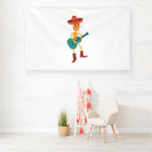 Festive Skeleton Guitar Player 横断幕 (インサイチュ)