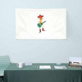 Festive Skeleton Guitar Player 横断幕