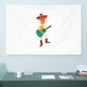 Festive Skeleton Guitar Player 横断幕 (トレードショー)