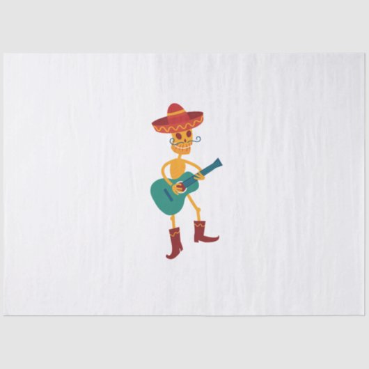 Festive Skeleton Guitar Player 薄葉紙 (正面)