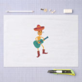 Festive Skeleton Guitar Player 薄葉紙 (クラフト)