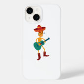 Festive Skeleton Guitar Player Case-Mate iPhoneケース (裏面)