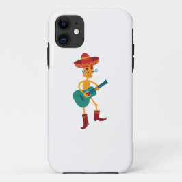 Festive Skeleton Guitar Player iPhone 11 ケース