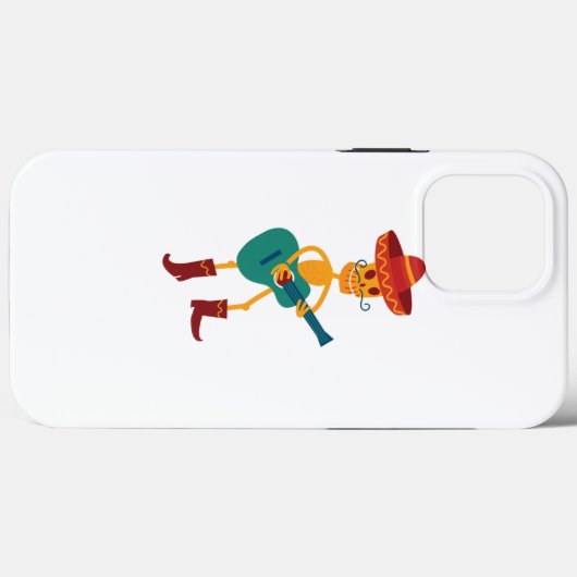 Festive Skeleton Guitar Player Case-Mate iPhoneケース (裏面 (横))