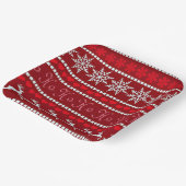 Festive Snowflake and Reindeer Design ペーパープレート (傾斜あり)