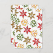 Festive Snowflake Medley White 招待状 (正面/裏面)