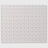 Festive snowman and holiday icons pattern ラッピングペーパー (フラット)