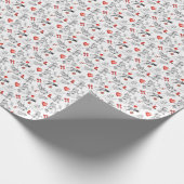 Festive snowman and holiday icons pattern ラッピングペーパー (角)