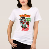 Festive Snowman Christmas Holiday Magic トライブレンドＴシャツ (正面)