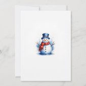  festive snowman Christmas Party Invitation 招待状 (裏面)