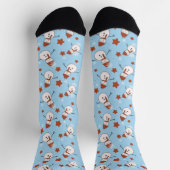 Festive Snowman Christmas Socks ソックス (上部)