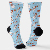 Festive Snowman Christmas Socks ソックス (傾斜あり)