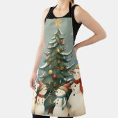 Festive Snowman Family Christmas Collection エプロン (インサイチュ)