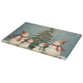 Festive Snowman Family Christmas Collection カッティングボード (角)