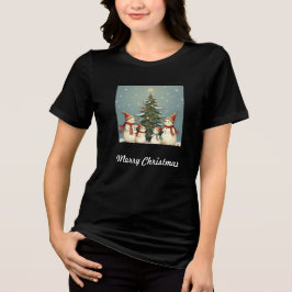 Festive Snowman Family Christmas Collection トライブレンドTシャツ