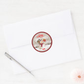 Festive Snowman Holiday Sticker – Merry Christmas  ラウンドシール (封筒)