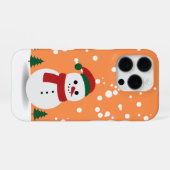 Festive Snowman in Winter Wonderland – Holiday iPhoneケース (裏面横)