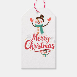 Festive Snowman Merry Christmas Lip Balm ギフトタグ